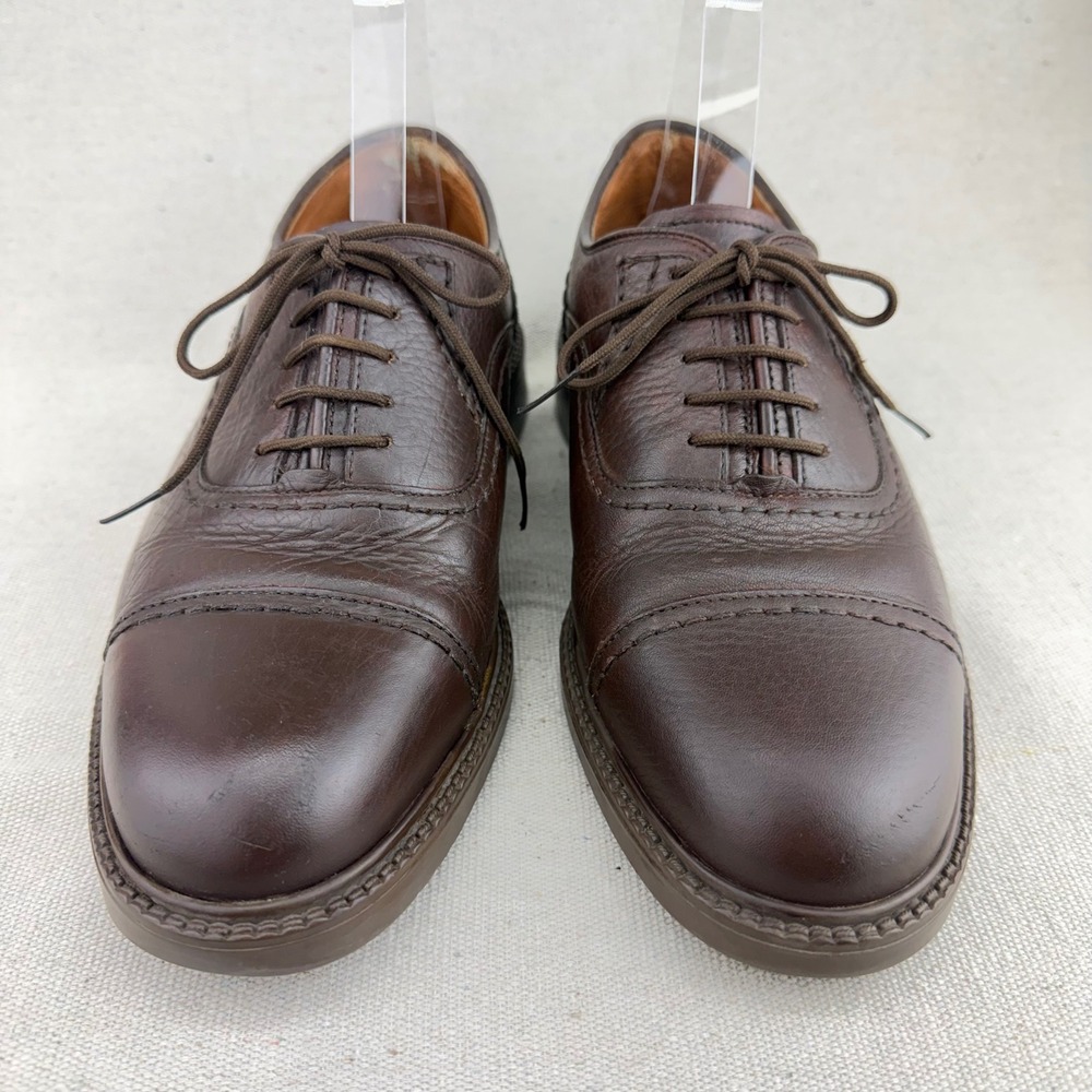 Lotus Bawa England Mens Brown Leather Cap Toe Oxford Dress Shoes Size 6 UK 7 US